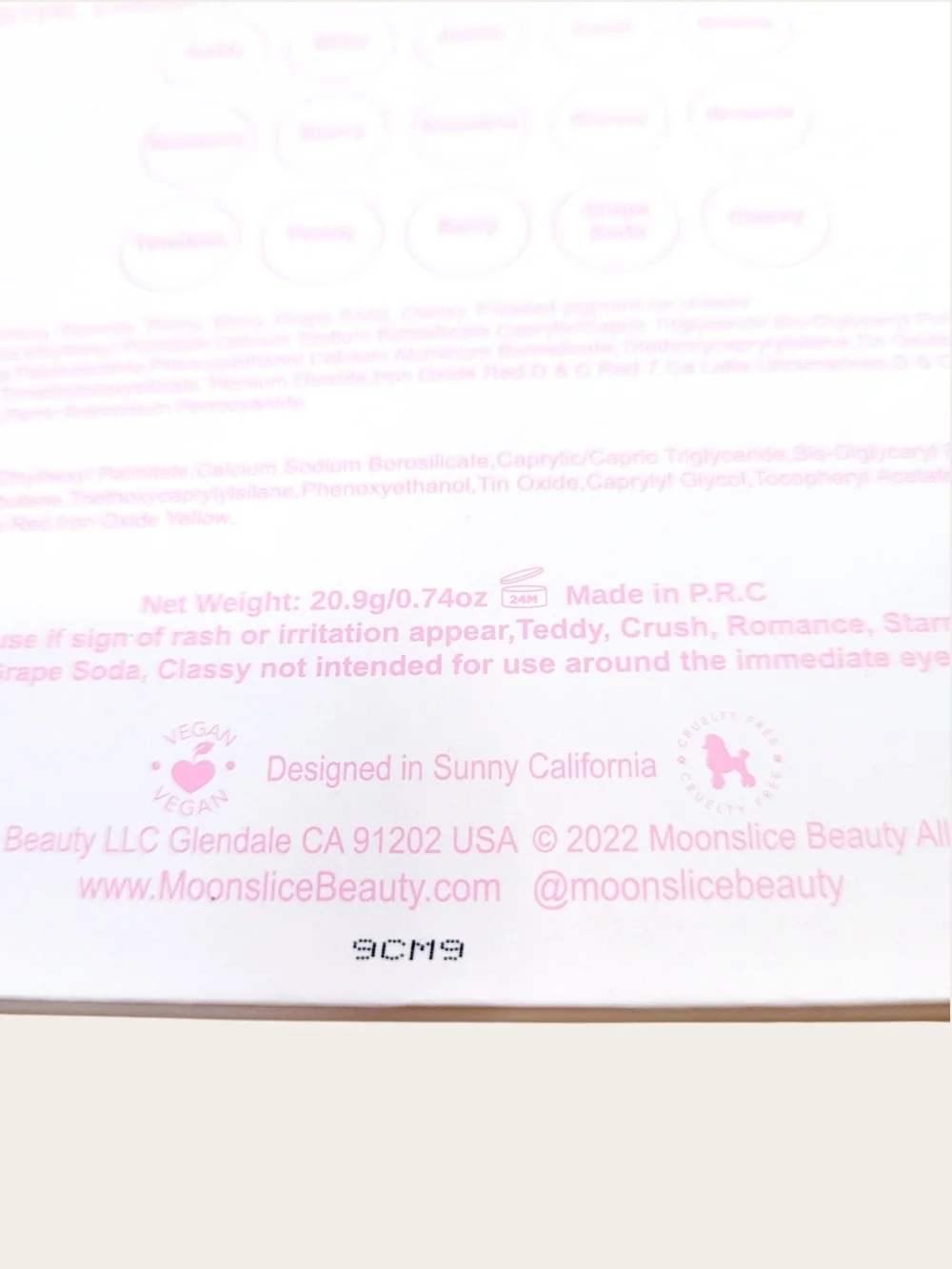 NIB MOONSLICE BEAUTY Celestial Crush Eyeshadow Palette 15 Colors Limited Ed